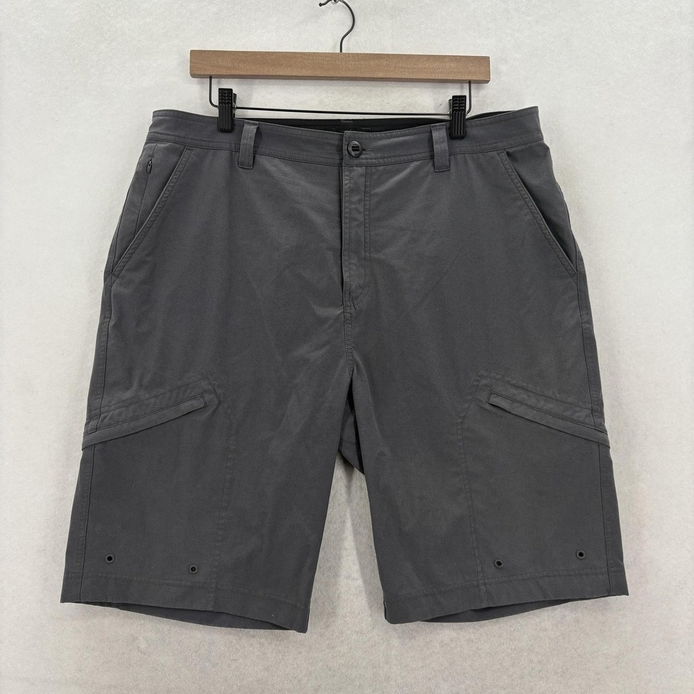Proof Equator Hybrid Shorts Mens 36 Gray DWR Quick Dry Stain Resistant Huckberry